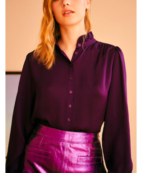 Chemise Tabatha de PETITE MENDIGOTE coloris violet #dresscode#magasin#fashion#colmar boutique créateurs