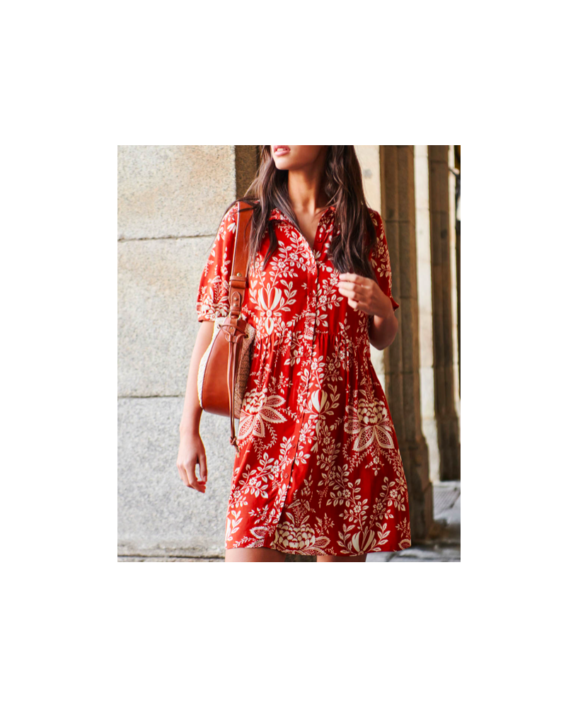 Robe Robine en coloris terre #dresscode#mode#alsace boutique créateurs
