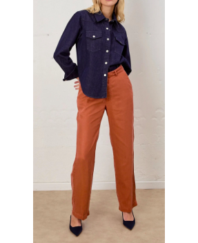 Pantalon Simon coloris Terracotta de LABDIP #dresscode#mode#colmar boutique de créateurs