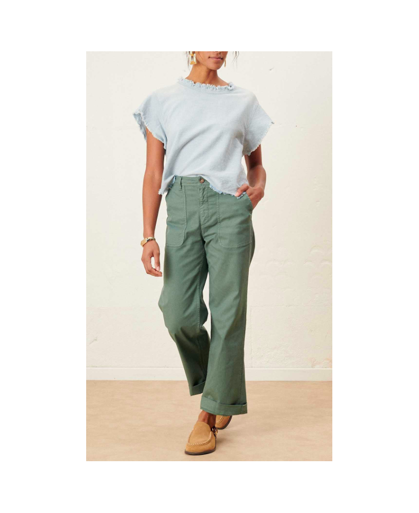 Pantalon Sunday coloris Sauge de la marque Labdip #dresscode#mode boutique de créateurs