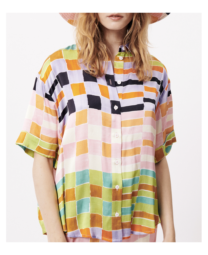 Chemise Ania coloris Hot Palette de la marque FRNCH #dresscode#alsace#mode boutique de créateurs