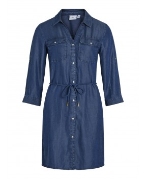 Robe denim de Vila.  VIGIVANI 3/4 SLEEVE SHORT DRESS/LS. Chez DRESS CODE Shop Colmar Alsace.