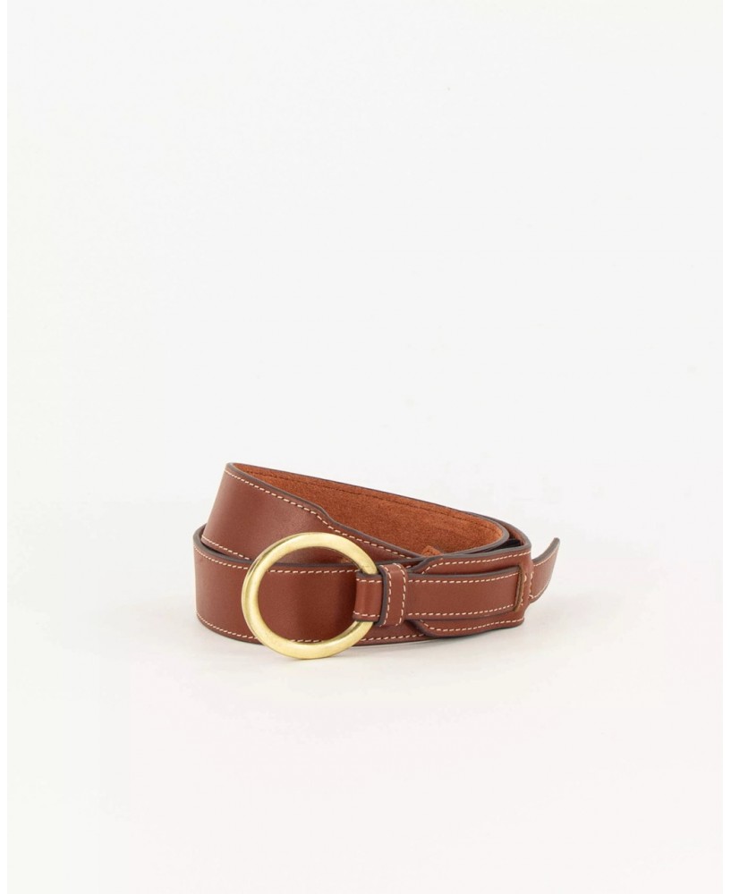 Ceinture Antonino de Sessùn coloris Dark tan - cognac - camel - marron chez Dress Code Shop à Colmar, Alsace, France