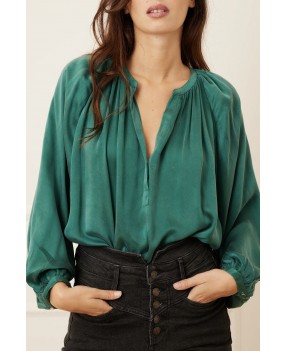 Blouse Blagueuse (Vert) de LA PETITE FRANCAISE chez Dress Code Shop à Colmar, Alsace, France