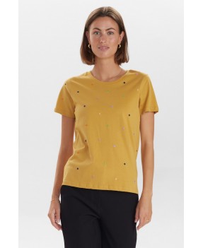 Tee-Shirt Nujolene de NÜMPH coloris Golden spice #dresscode#colmar #alsace#mode boutique de vêtements créateurs