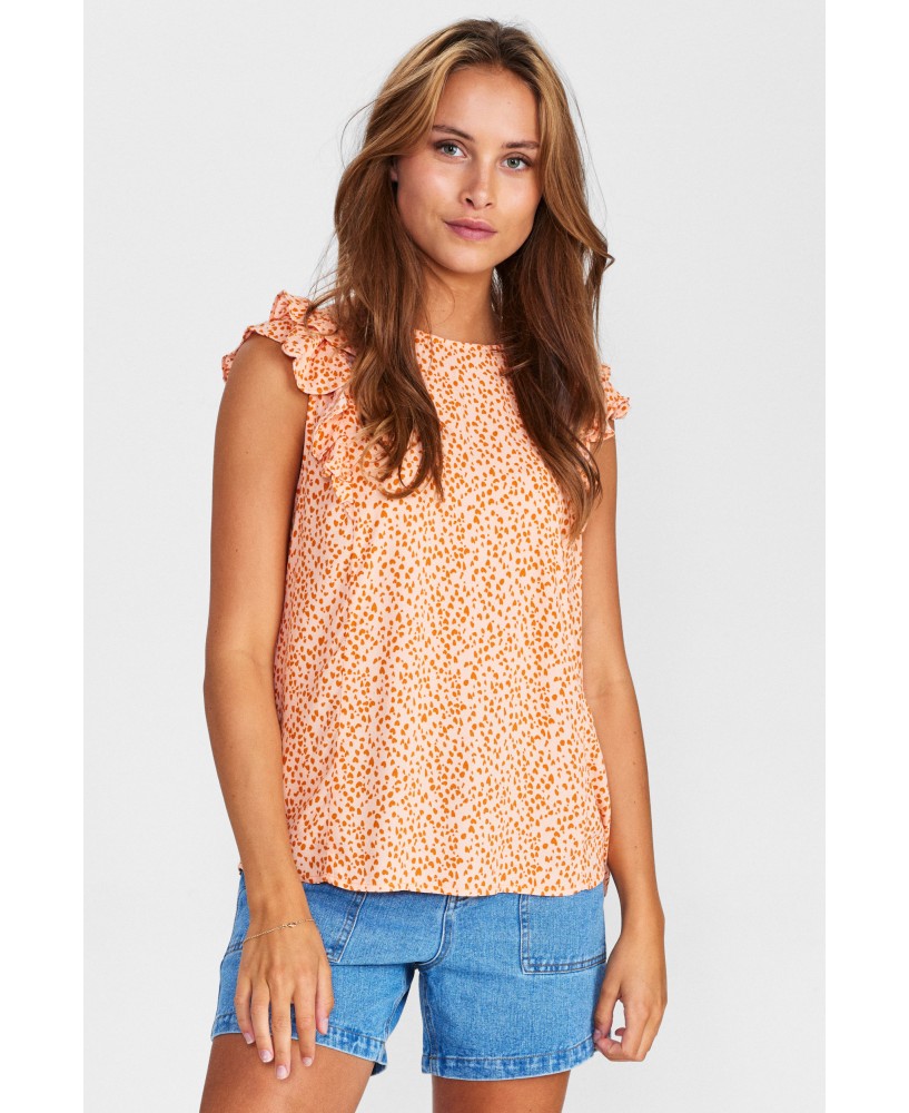 Blouse Nulydia coloris Peach melba  de NÜMPH #dresscode#colmar#mode #alsace#fashion boutique de créateurs