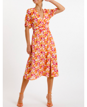 Robe Rosine d'ARTLOVE coloris orange #dresscodeshop#colmar #alsace#mode boutique créateurs