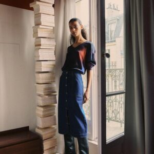 Jupe Vifransisca (Dark Blue Denim) de VILA