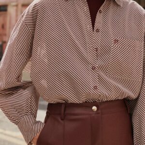 Chemise Terry Oblique (Bordeaux) de PETITE MENDIGOTE