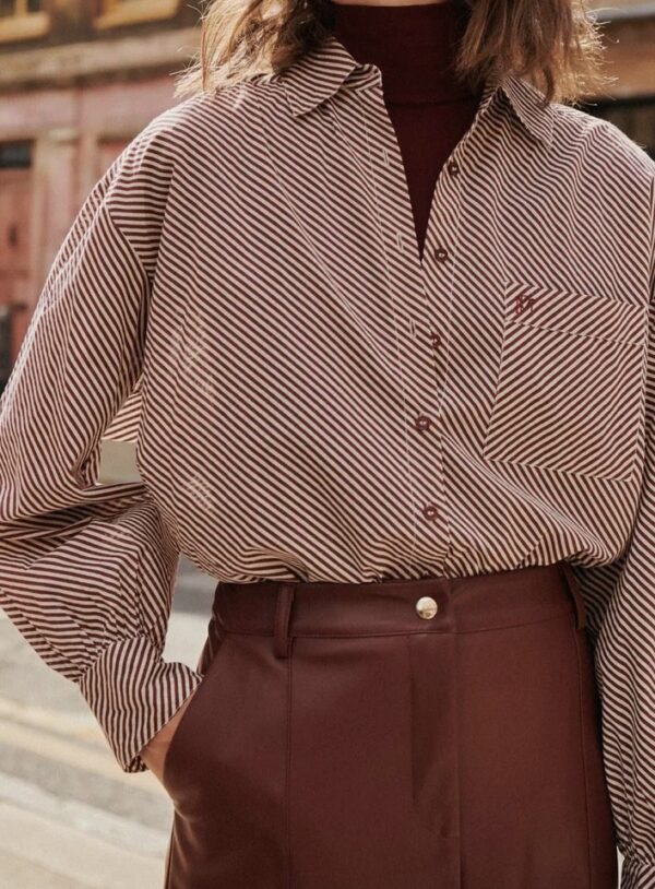 Chemise Terry Oblique (Bordeaux) de PETITE MENDIGOTE