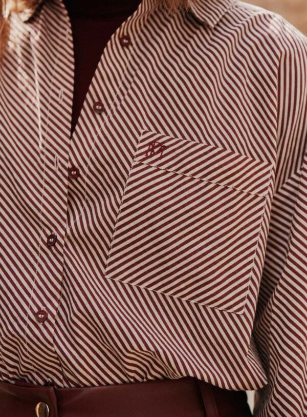 Chemise Terry Oblique (Bordeaux) de PETITE MENDIGOTE – Image 5