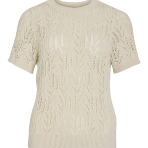 Pull maille manches courtes Vicotti (Birch) de VILA