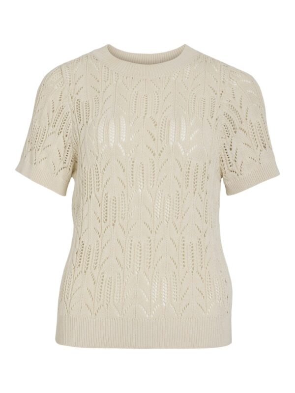 Pull maille manches courtes Vicotti (Birch) de VILA