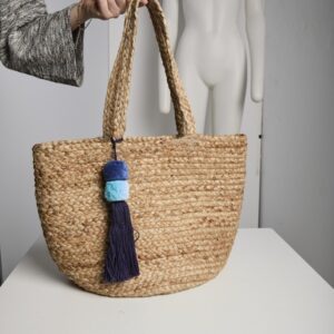 Sac shopper PCLUNAS (Blue tasse) de PIECES