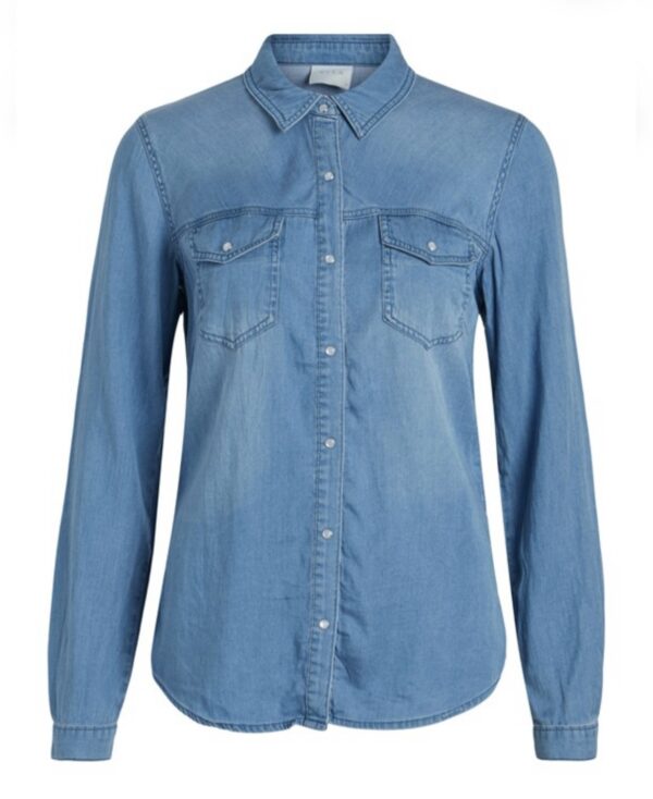 Chemise Vibista Medium Blue de VILA – Image 8