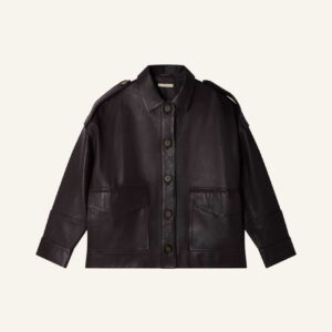 Manteau Harriboyd (coffee leather) de Sessùn
