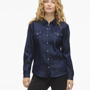 Chemise Vibista (Dark Blue Rince) de VILA