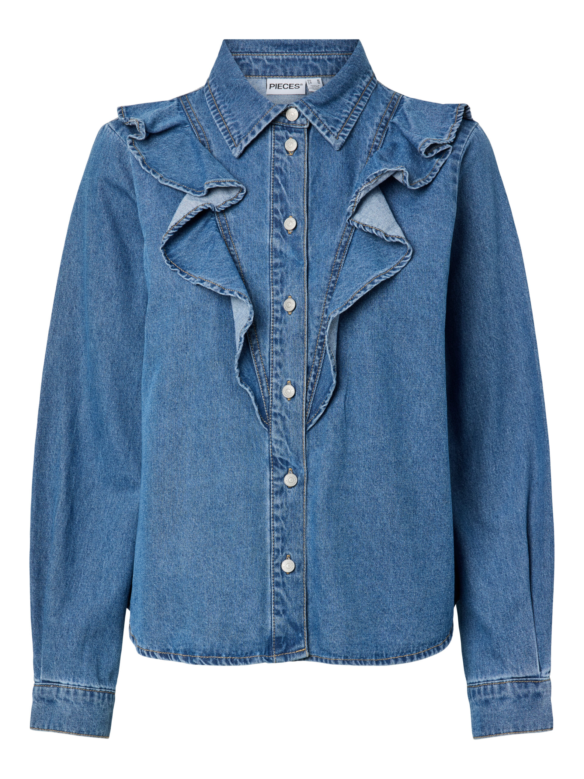 Chemise Pceva (Medium Blue Denim) de PIECES